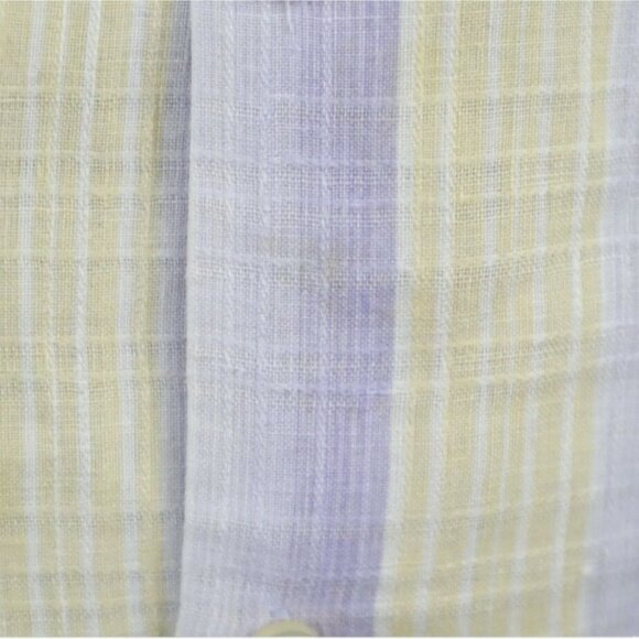 Tommy Bahama 100% Cotton Linen Shirt Men's Size Large Blue & Yellow Vertical Str - Picture 7 of 7